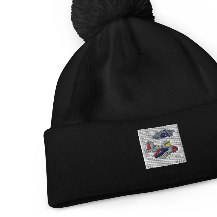 Kid Airplane (Beechfield Pom-Pom Beanie) product image (2)