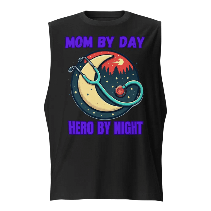 Mom By Day, Hero By Night, Moonlit Hero Muscle Tank product image (1)