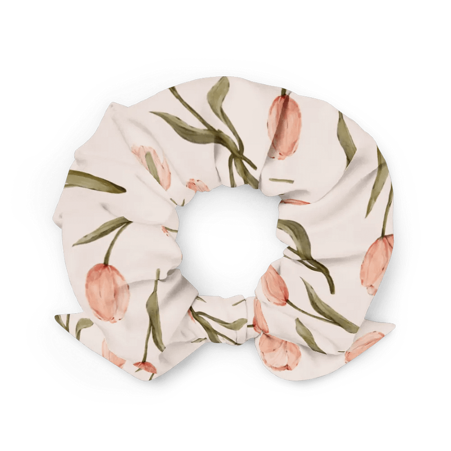 Scrunchie with pink tulips product image (3)