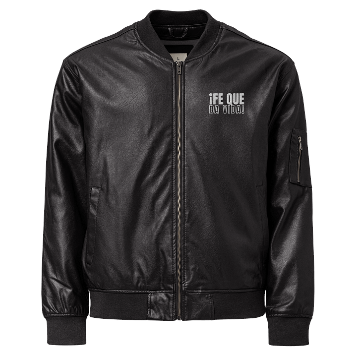Chaqueta Bomber Unisex de piel sintética | Fe que da vida product image (1)