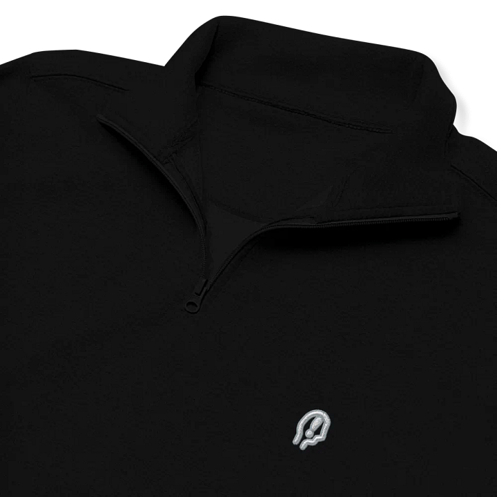 EXCLAIMING MENTALLY (grey and white design) embroidered quarter zip product image (1)