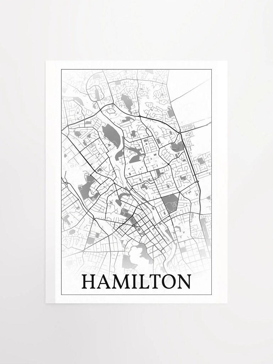 Hamilton, New Zealand, city map print product image (2)