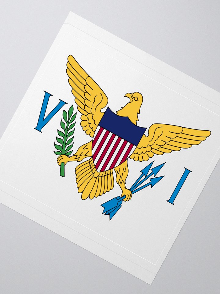 US Virgin Islands Flag Sticker | Eagle and Flames Design | Durable Vinyl | 3 Sizes product image (4)