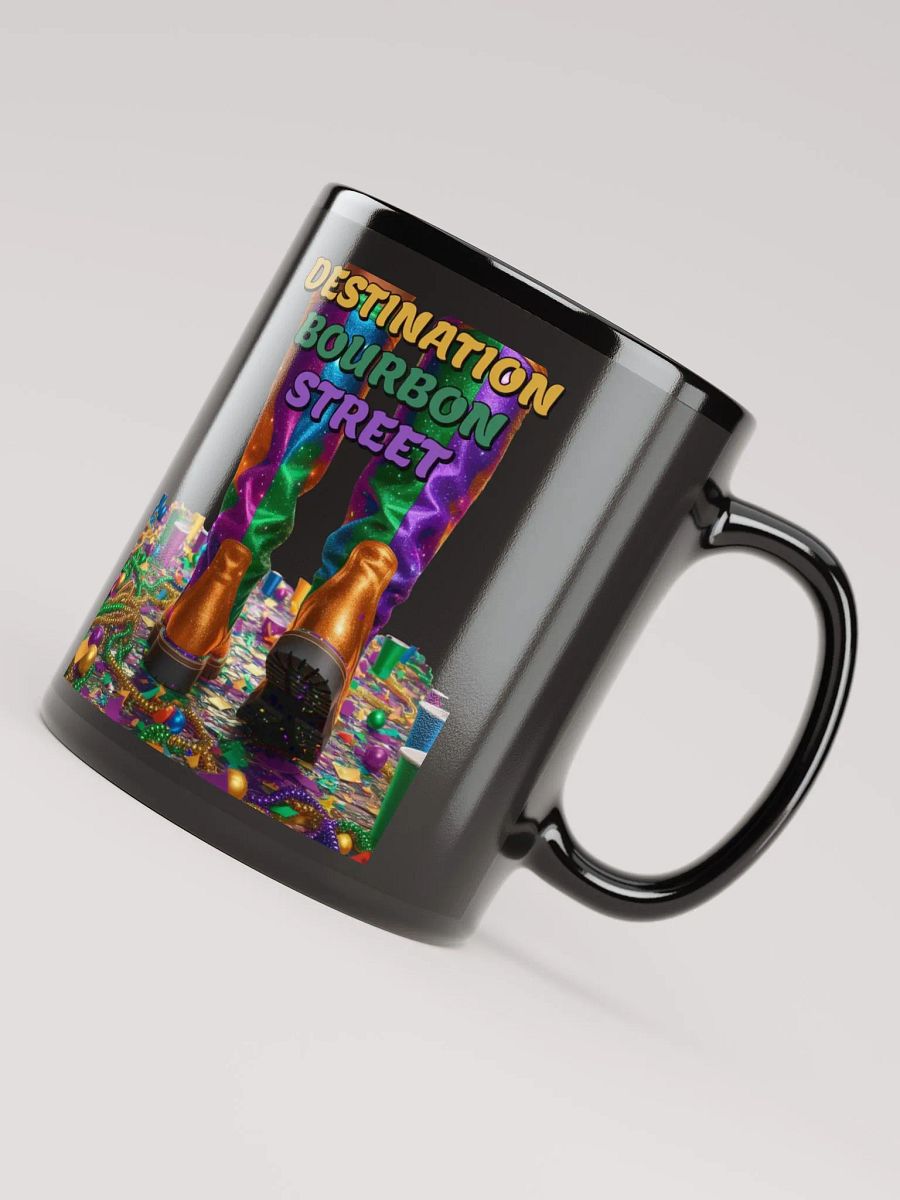 Destination Bourbon Street - Funny Mardi Gras Black Coffee Mug product image (7)