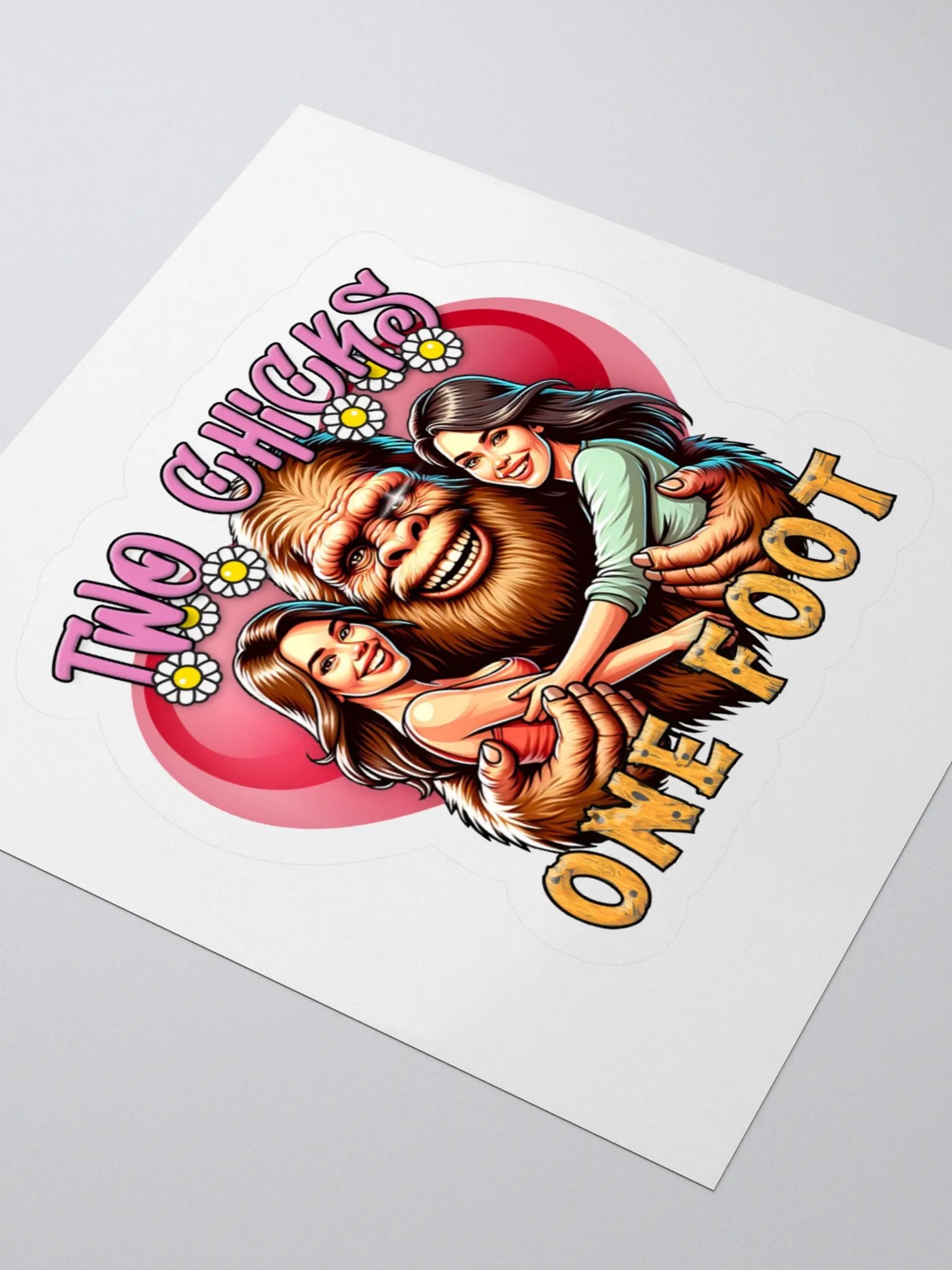 Bigfoot Love Kiss Cut Stickers product image (7)