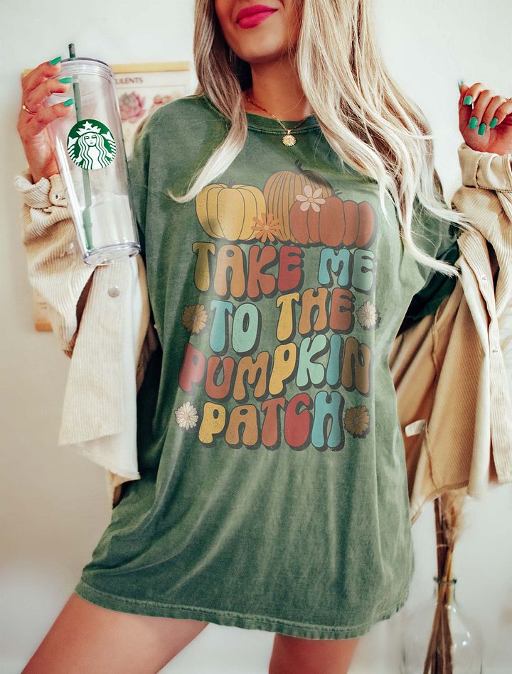 Take Me to the Pumpkin Patch(2) T-Shirt of Pumpkins | Cute Fall and Thanksgiving Design product image (15)