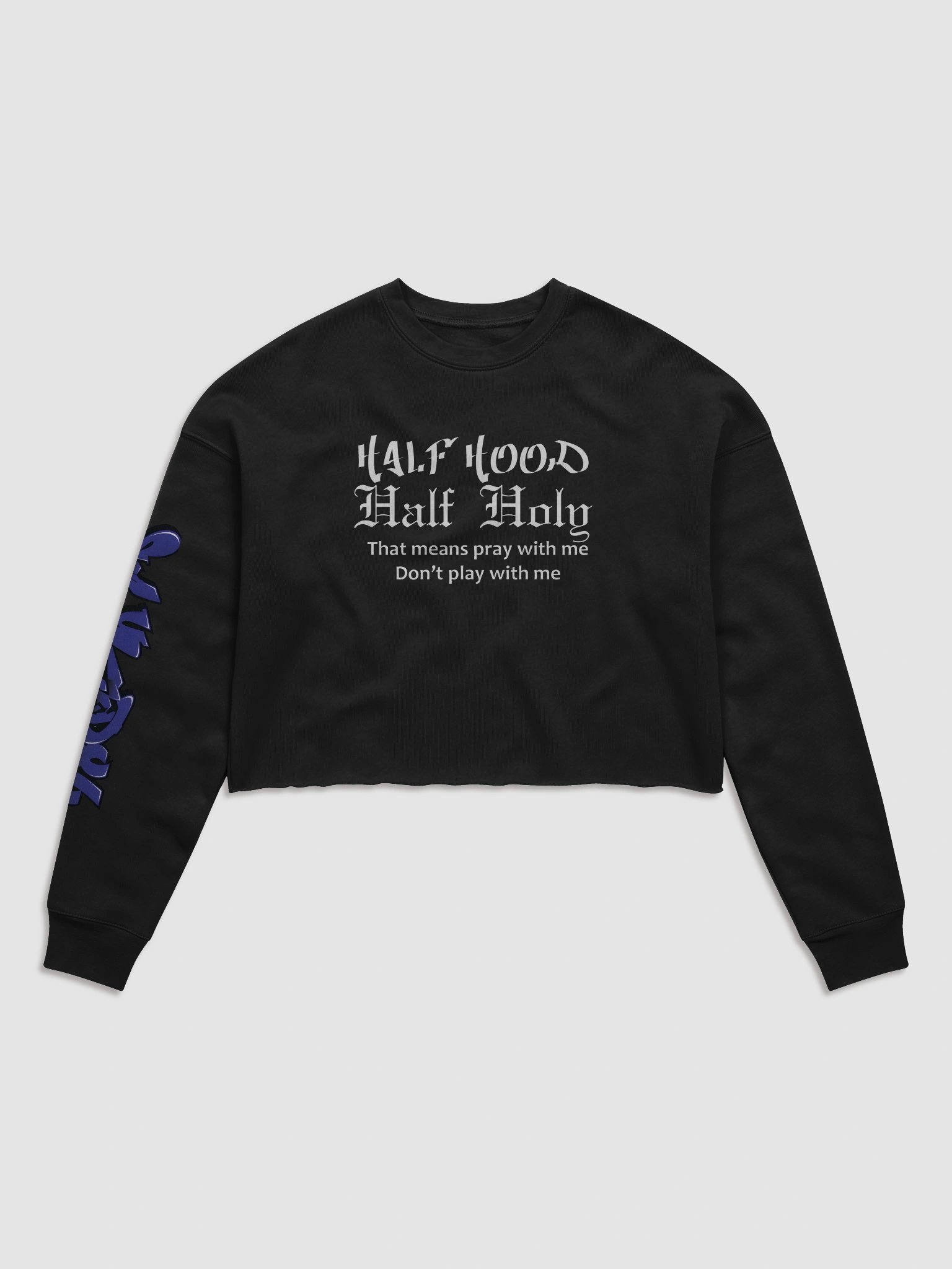 Half Hood Half Holy Fleece Crop Top product image (1)
