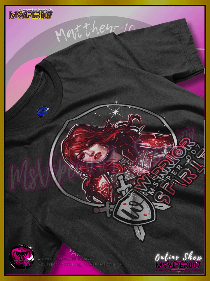 T-Shirt - MsViper007's "Warrior Spirit [Ruby Red]" Comfort T-shirt By Anna H. product image (2)