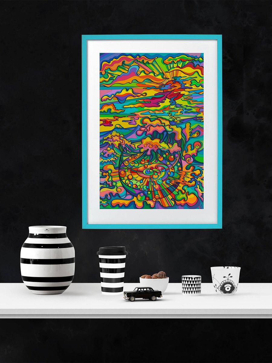 Vibrant Ayous Wood Framed Poster - Sunset & Glass product image (25)