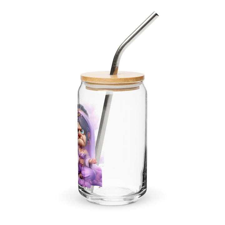 Dreamy & The Lamp 16 oz Glass w/ Lid & Straw product image (2)