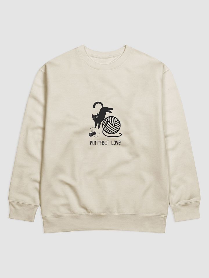 Black Cat with a knitting ball | Sweatshirt product image (1)
