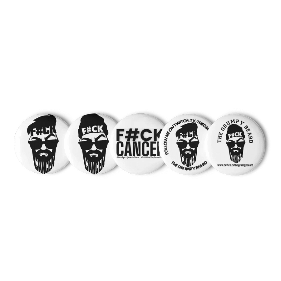 Black&White -F#CK CANCER- Pin Buttons product image (9)