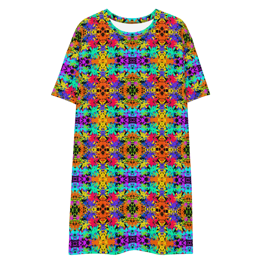 Bright Colourful Leaves Pattern Dress product image (5)