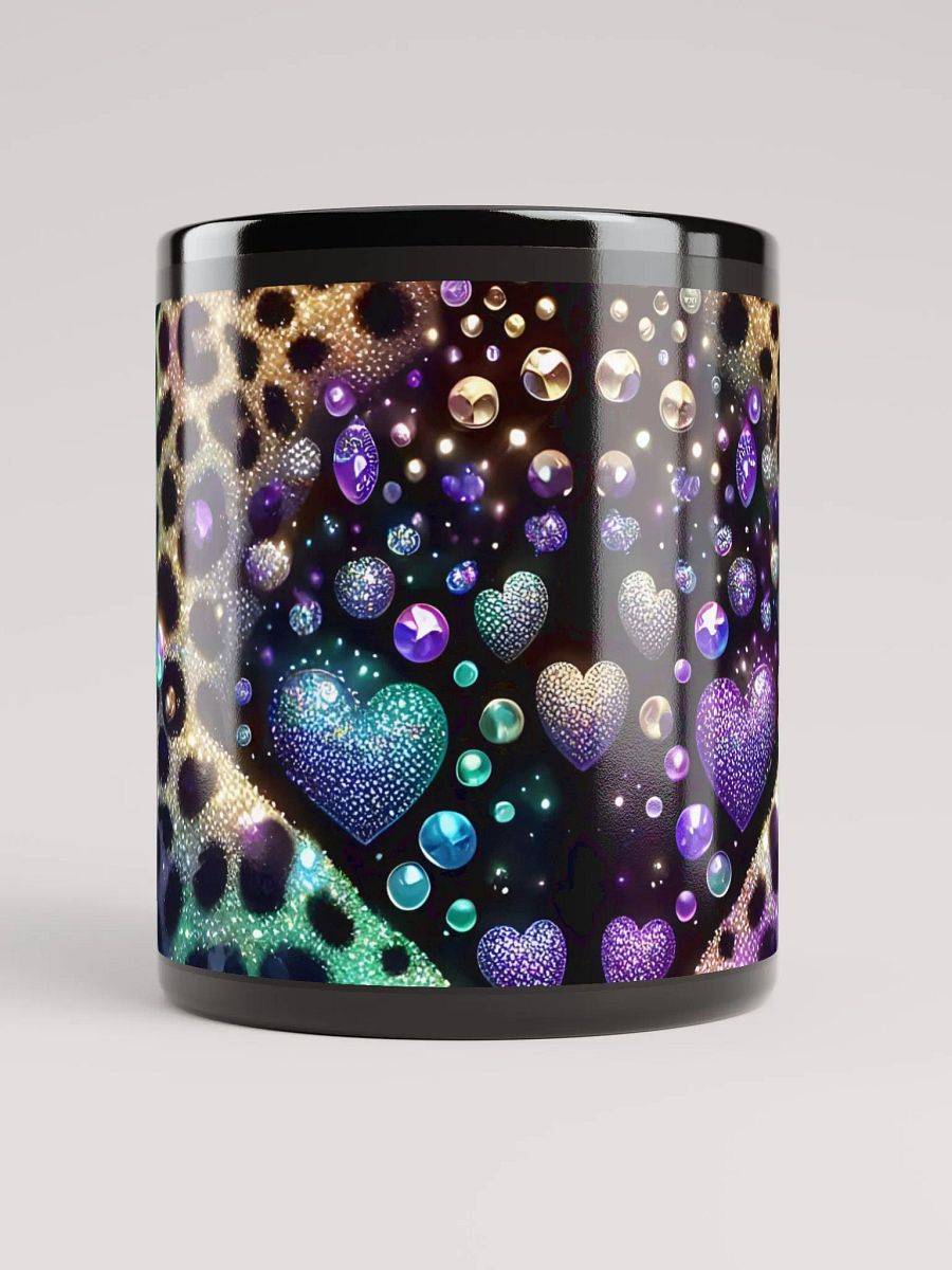 Glimmering Hearts Black Glossy Mug product image (9)