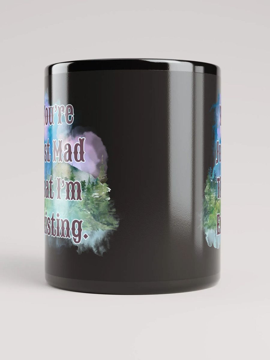 I'm Existing Black Glossy Mug product image (5)