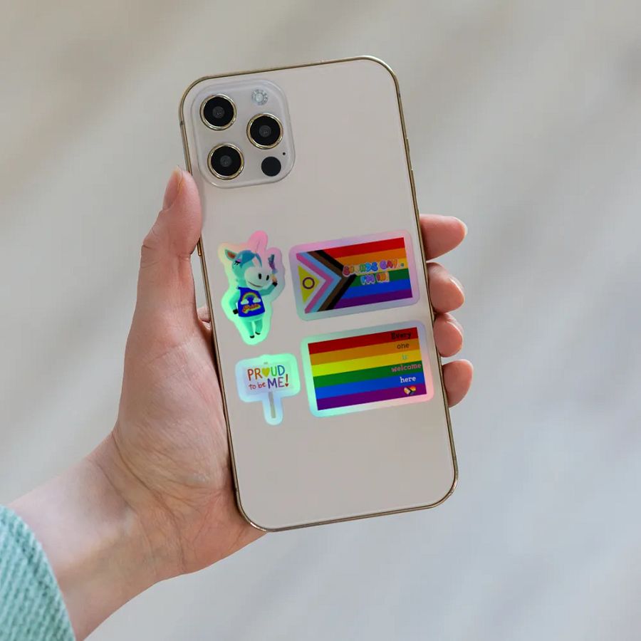 4 Holographic Pride Stickers product image (6)