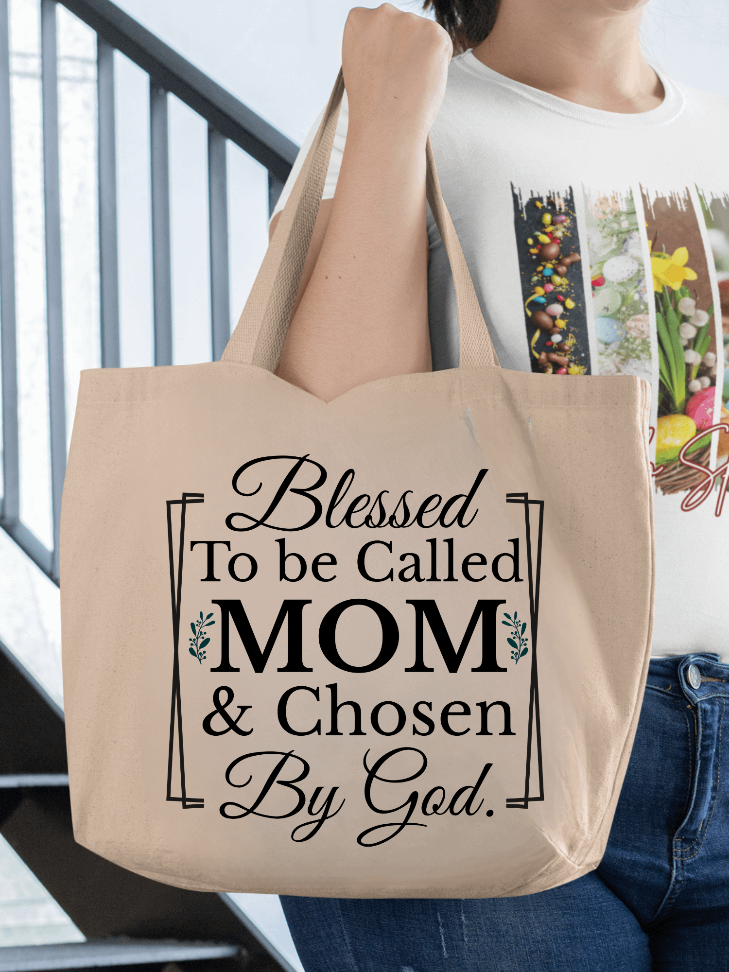 Chosen By God Mom, Eco Tote Bag product image (1)