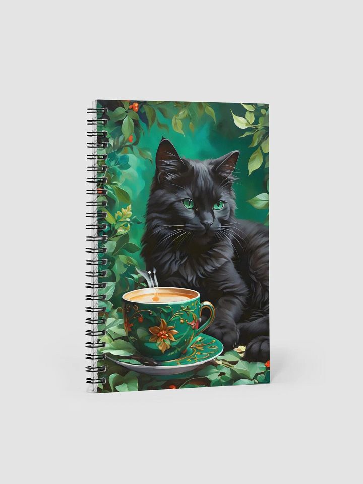 Cat & Tea Tranquility Spiral Notebook product image (1)