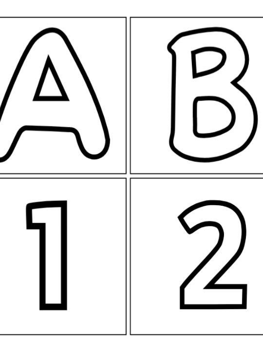 Numbers, Alphabets, Shapes Drawing and Coloring Worksheet for Preschool Kids product image (1)