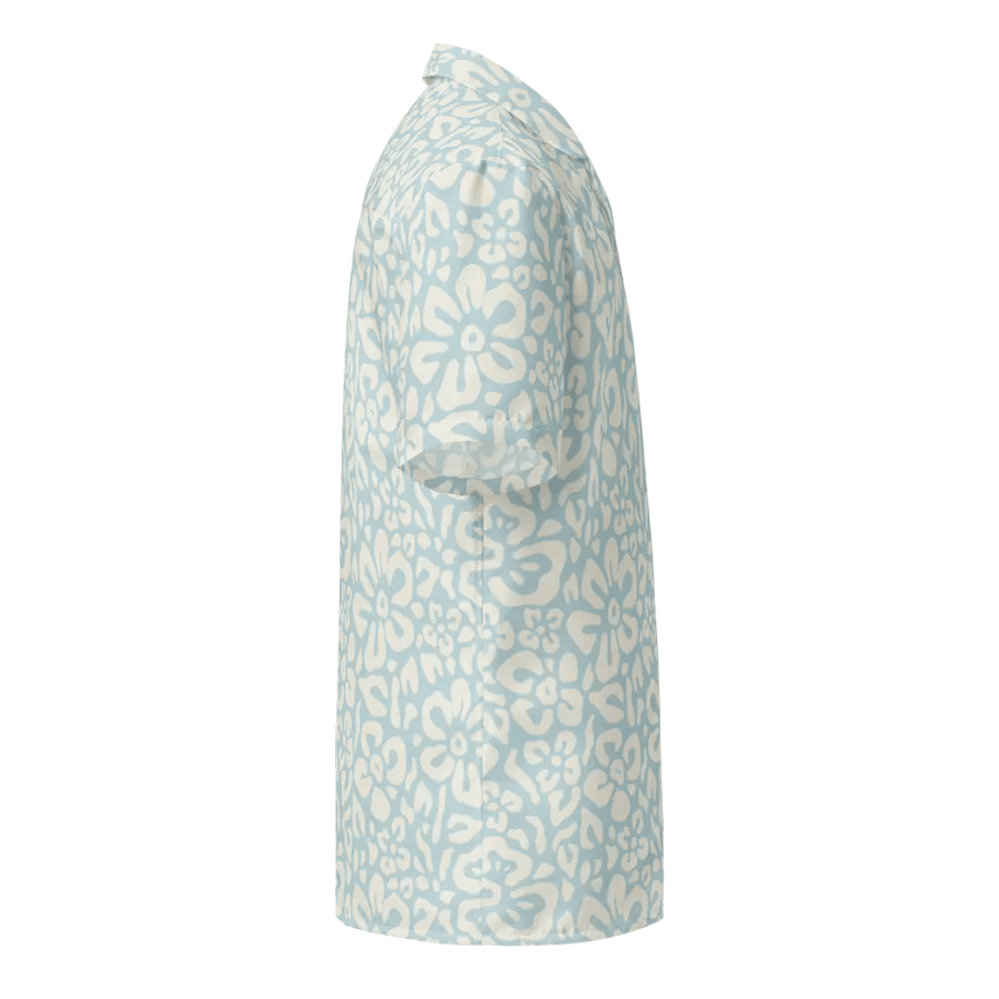 Soft Blue Floral Hawaiian Shirt product image (4)