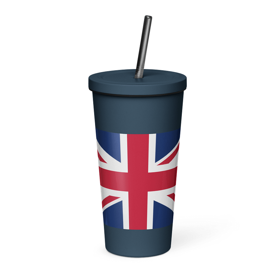 Union Jack Insulated Tumbler with Straw product image (1)