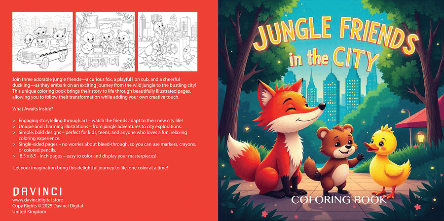 Jungle to City Adventure Coloring Book product image (4)