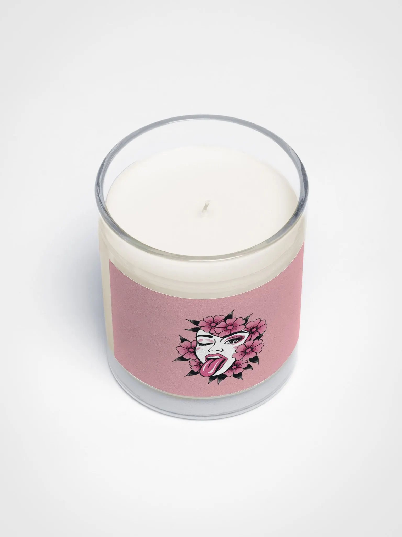 Winking Flower Face Soy Candle product image (3)