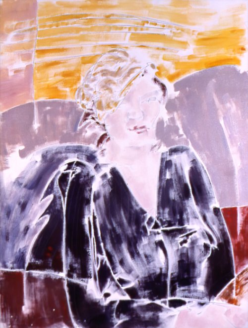Woman Reading 34x26 (1984) on canvas (24" x 30") product image (1)