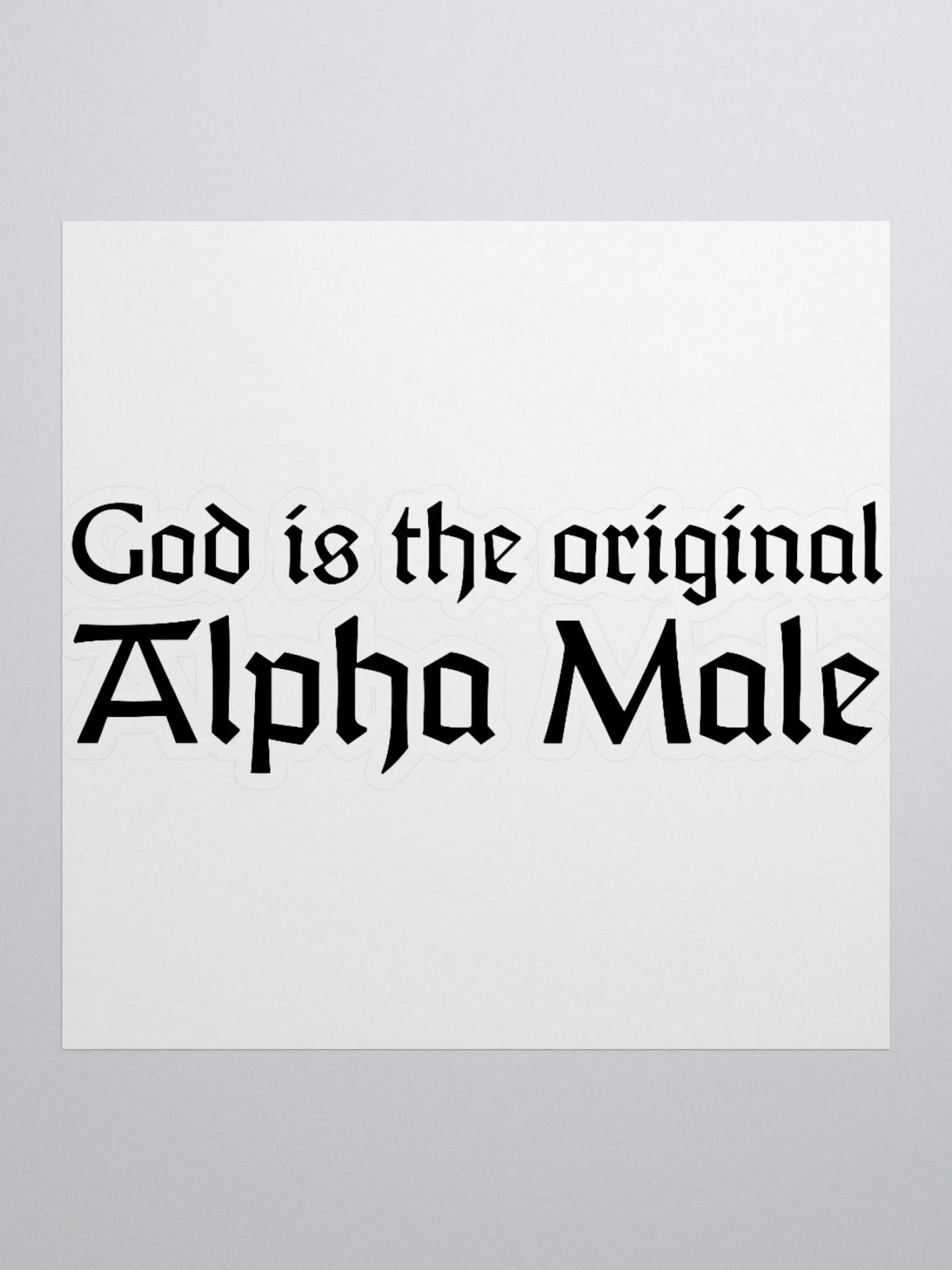 Alpha Male Sticker (Black) product image (2)