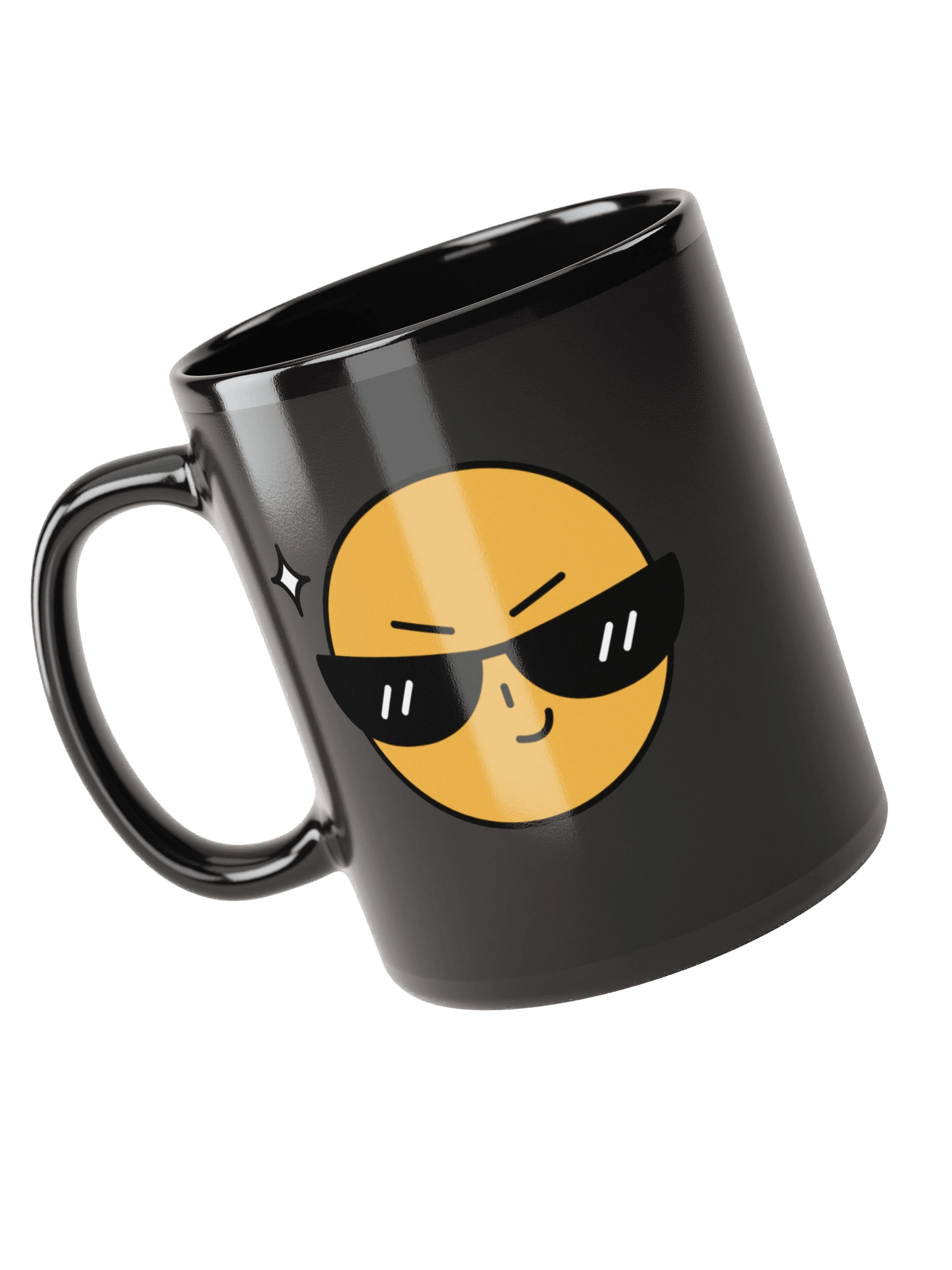 Cool Emoji with Sunglasses Black Coffee Mug product image (4)
