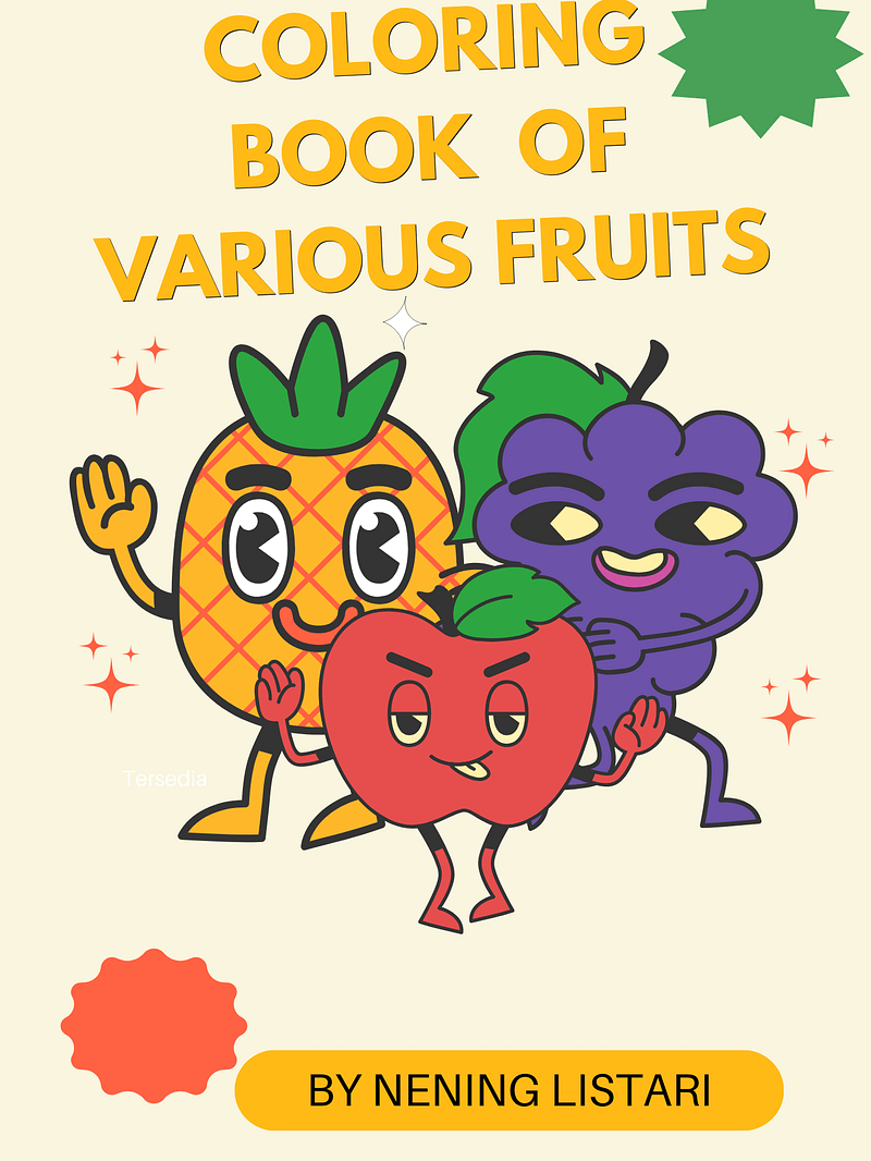 PRINTABLE COLORING BOOK OF VARIOUS FRUITS (50 PAGE) t