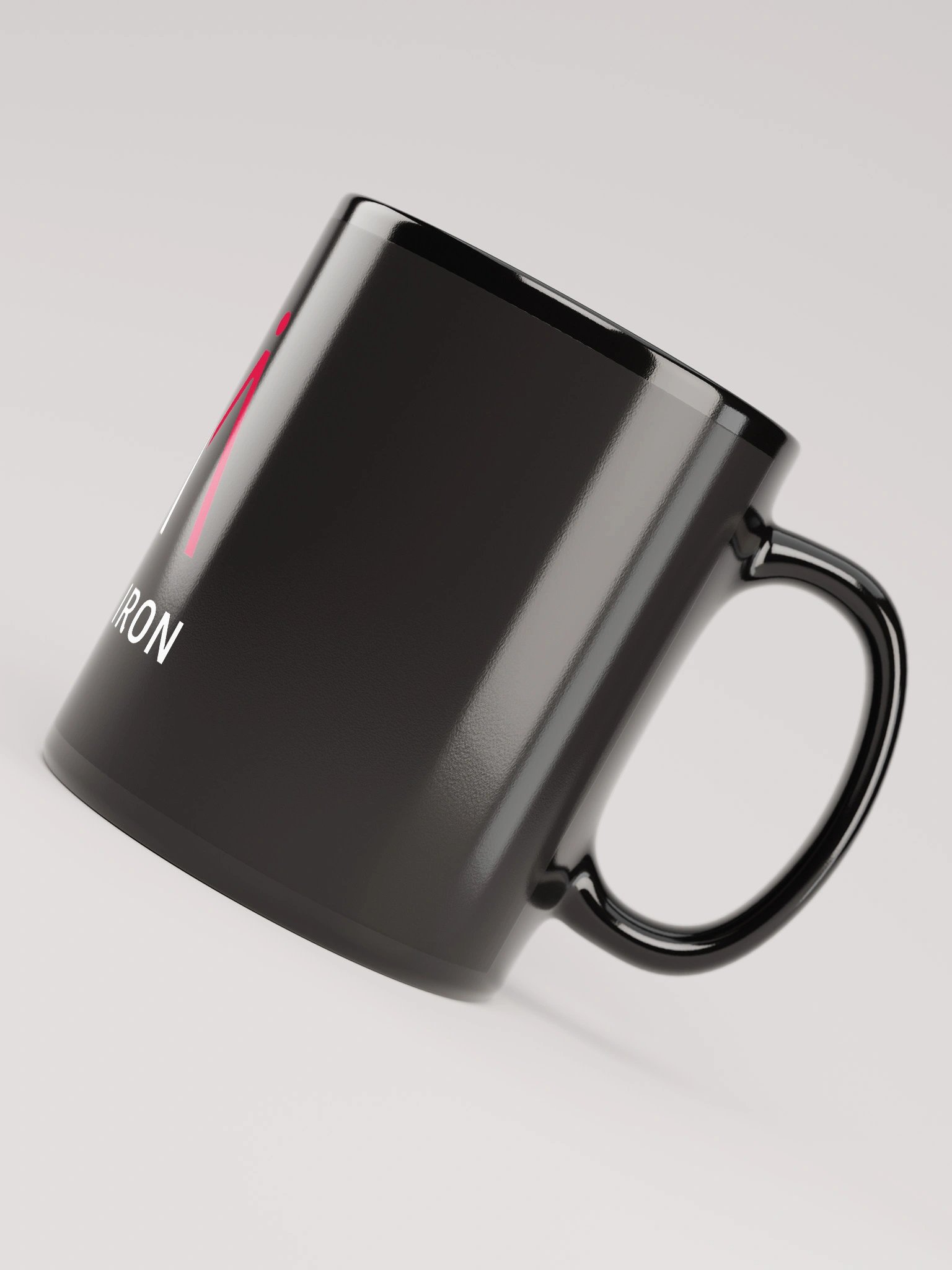 Men of Iron Logo Black Glossy Mug product image (7)