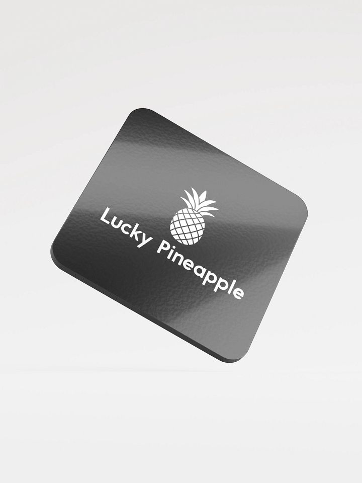 Lucky Pineapple Films Logo Black Coaster product image (1)
