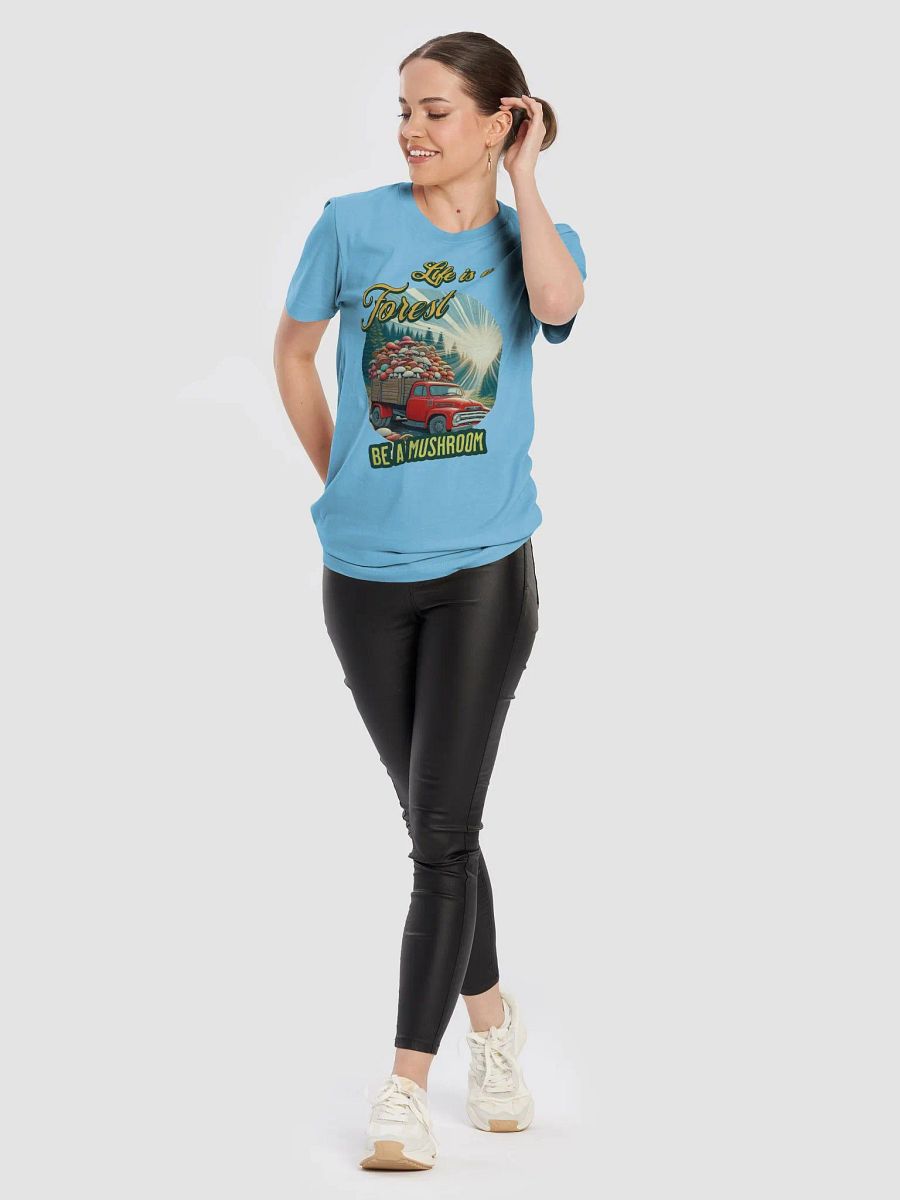 Life is a Forest Be a Mushroom T-Shirt - Vintage Style Fungi Graphic Tee | Retro Red Truck Design | Mushroom Lover Gift product image (2)