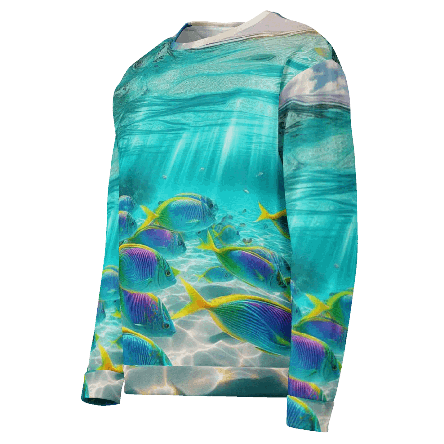Serenity Seas All-Over Print Sweatshirt | AI Design product image (3)
