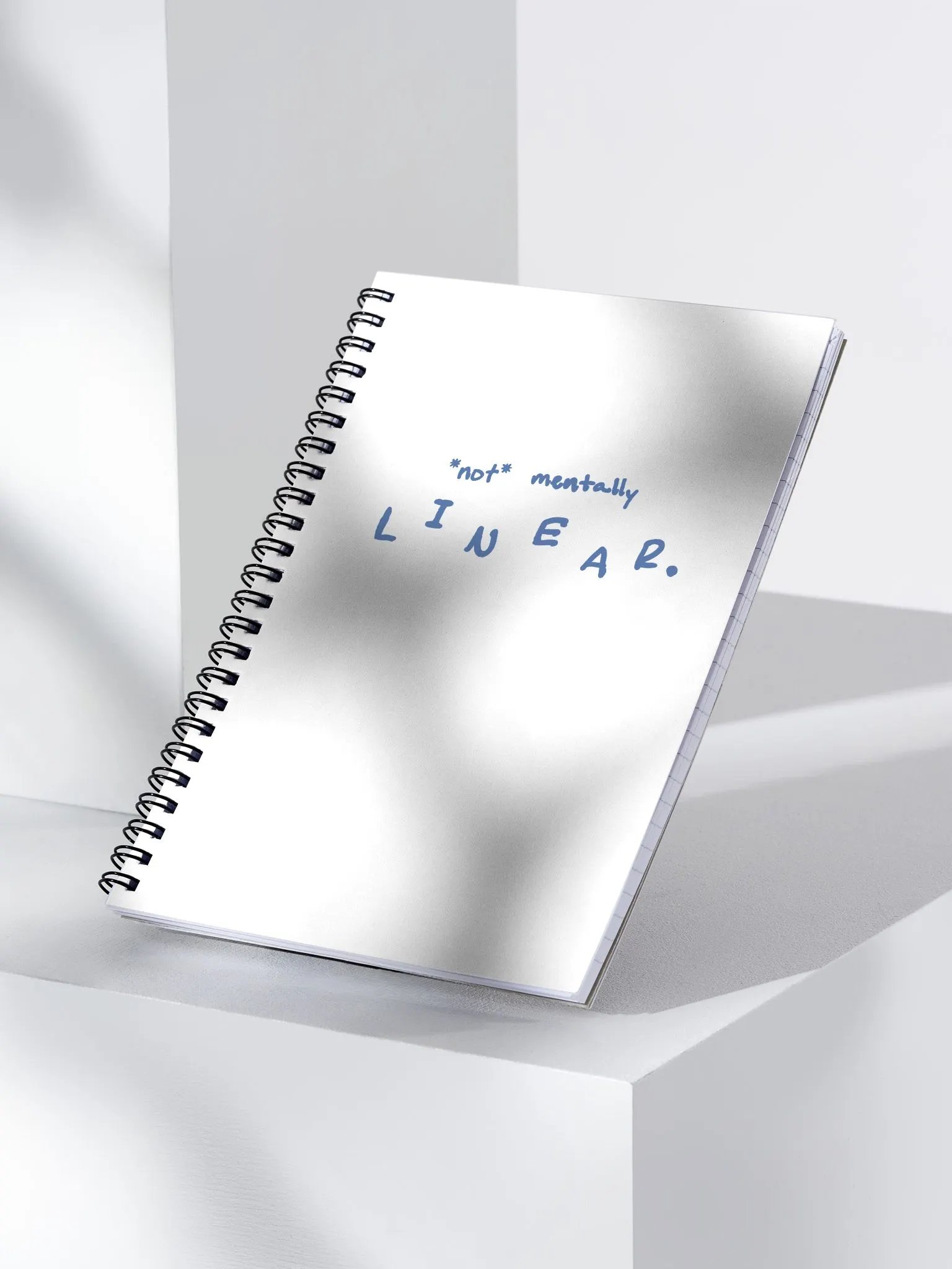 *not* mentally linear. (teal design) notebook product image (4)