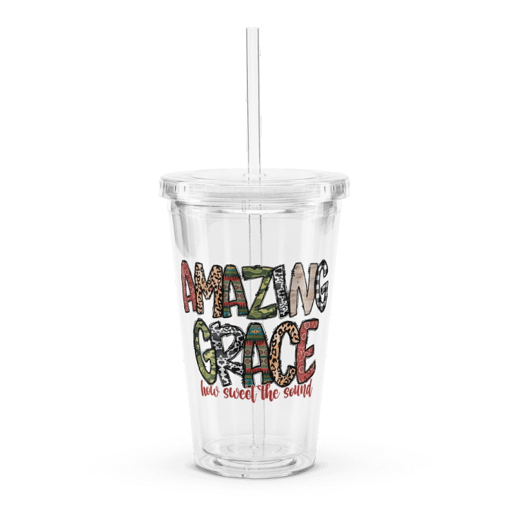 Amazing Grace - Double Wall Clear Plastic Tumbler product image (1)