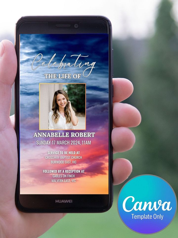 Magic Sky Evite Canva Template product image (1)