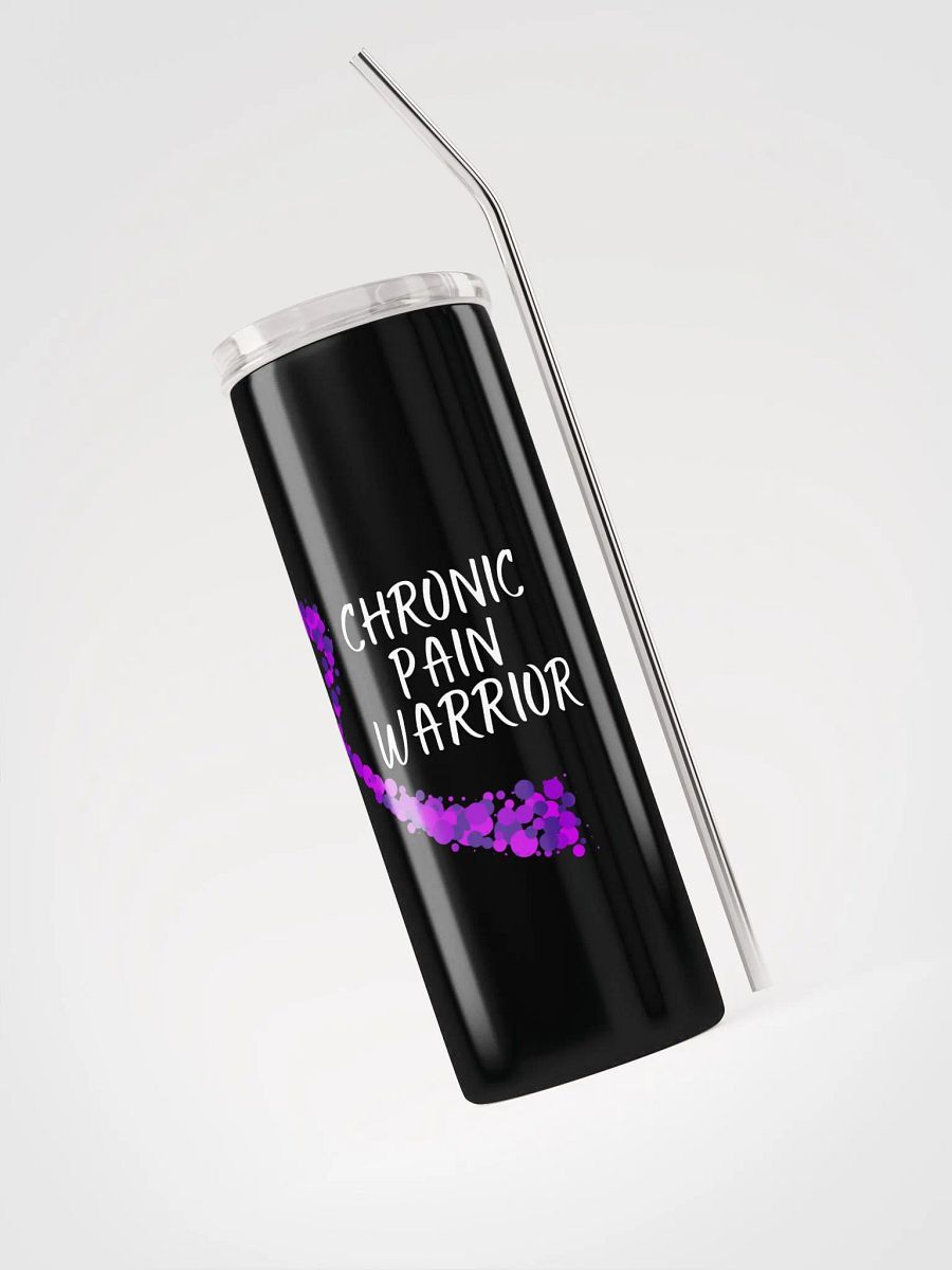 Chronic Pain Warrior Bubble Ribbon stainless steel Tumbler (20oz) product image (3)