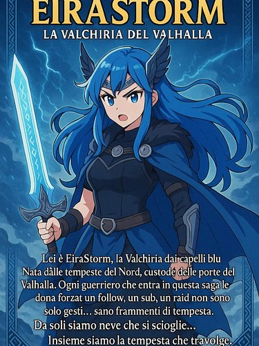 📜✨ Lore di EiraStorm ✨📜

Lei è EiraStorm, la Valchiria dai capelli blu ❄️⚔️
Nata dalle tempeste del Nord, custode delle porte...