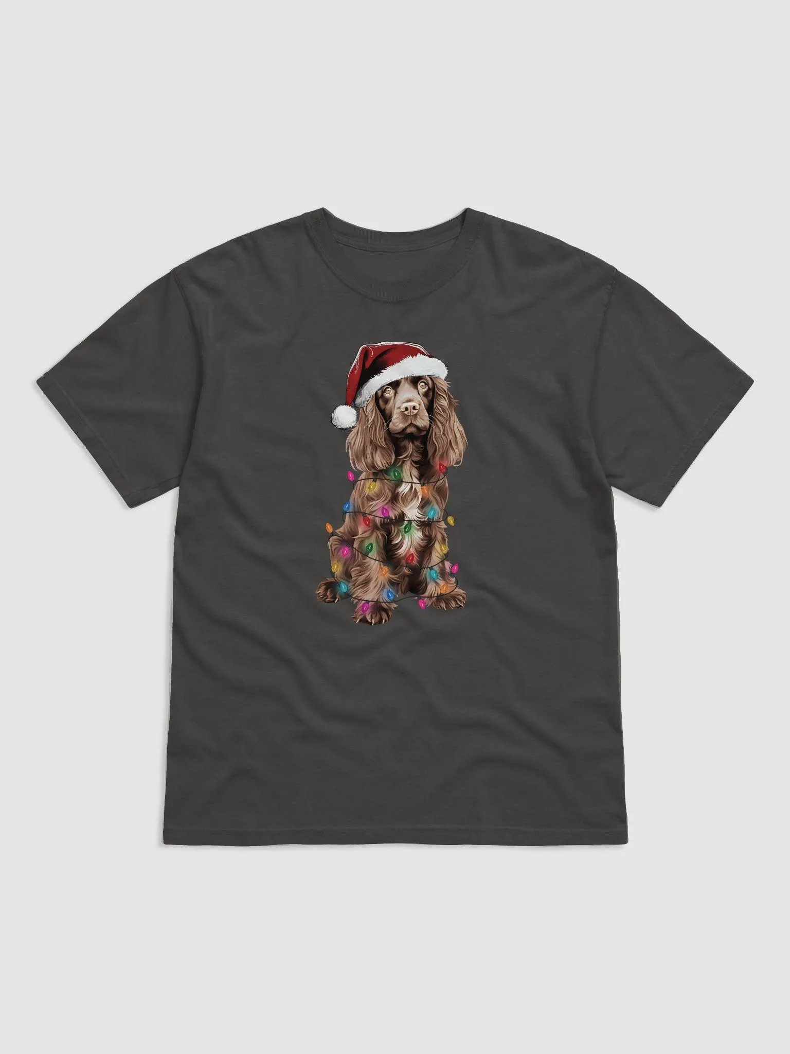 Funny Cocker Spaniel(Liver) Christmas T-Shirt for Cocker Spaniel Paw-rents product image (24)