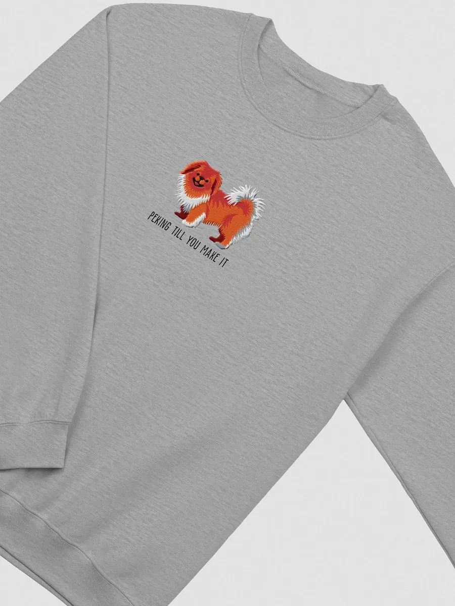Peking Till You Make It Sweatshirt (Embroidered) of a Pekingese(Red) product image (6)
