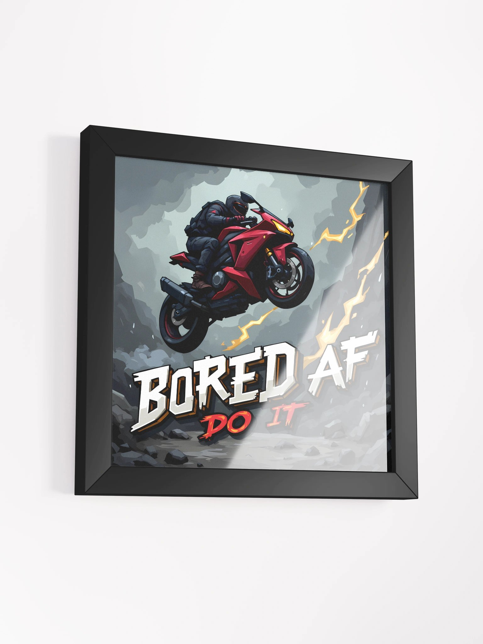 Bored AF Motorcycle – Extreme Jump Matte Poster product image (35)