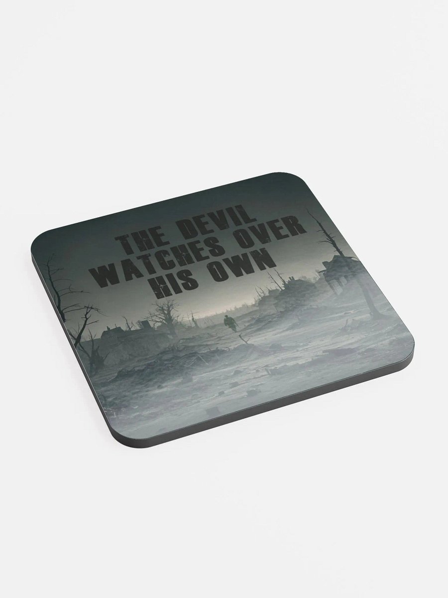 The Devil Watches Over His Own - Glossed Cork Coaster product image (3)