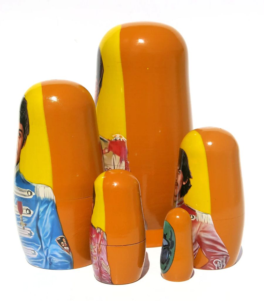 The Beatles John Lennon 5 Piece Nesting Doll Set - Handcrafted Stacking Matryoshka Set - FREE U.S. SHIPPING! product image (7)