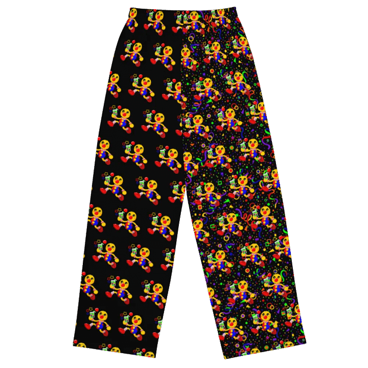 Split Black and Arcade Boyoyoing Unisex Wide-Leg Pants product image (2)