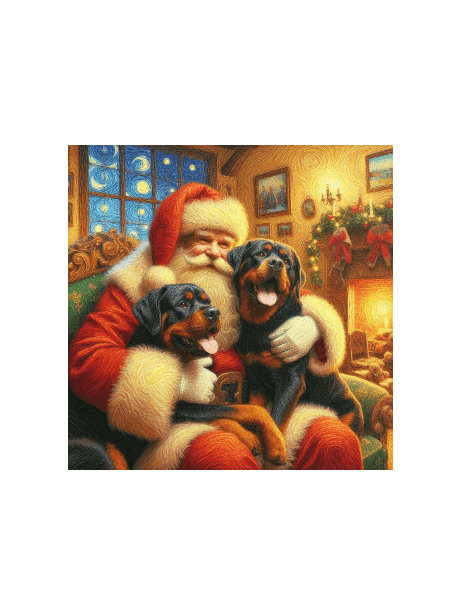Rottweiler Santa Paws Festive Matte Poster product image (5)