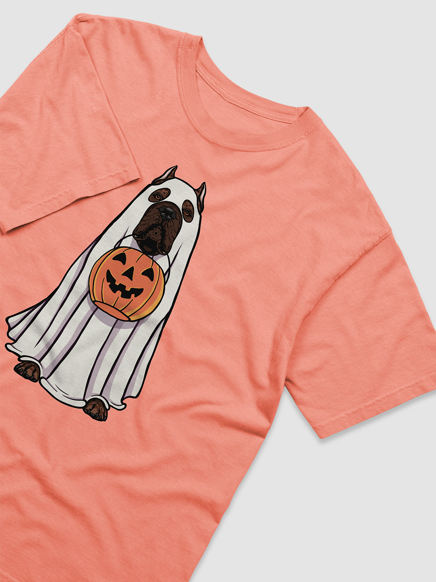 Funny Halloween Cane Corso(Brindle) T-Shirt | Funny Cane Corso Wearing a Ghost Costume and Holding a Pumpkin Basket product image (24)