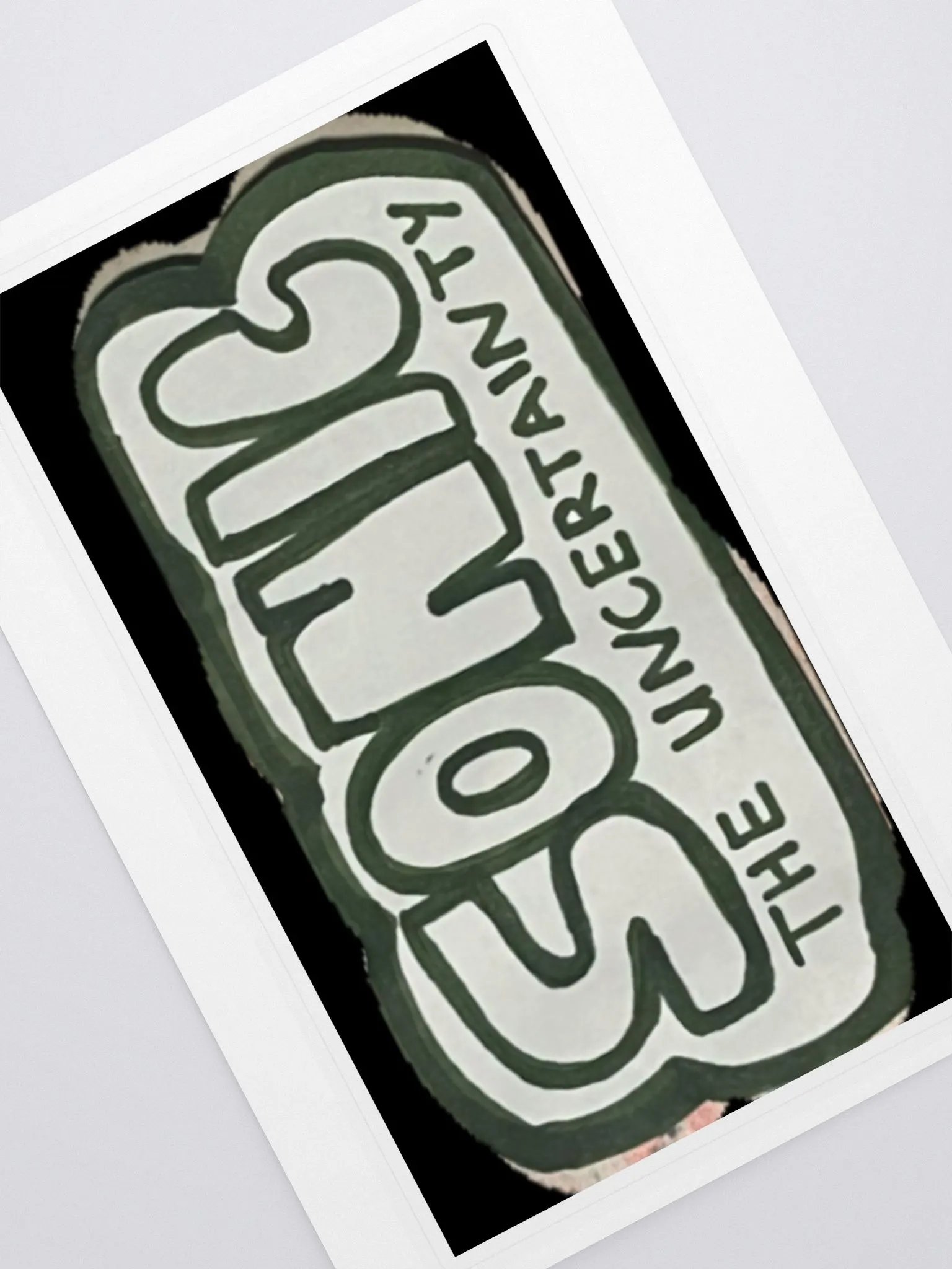 The Uncertainty Logo Sticker product image (1)