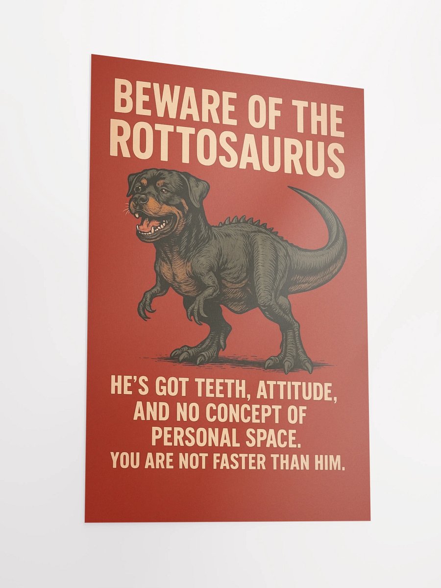 BEWARE OF THE ROTTOSAURUS POSTER product image (6)